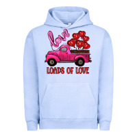 Pigment Grape Ice valentine's day loads of love turck with balloons Urban Hoodie - RanaPortraitStore