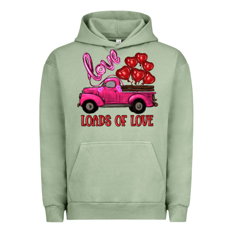 Valentine's Day Loads Of Love Turck With Balloons Urban Hoodie by RanaPortraitStore | Teevron