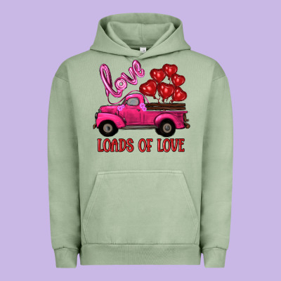 Valentine's Day Loads Of Love Turck With Balloons Urban Hoodie Designed By Ranaportraitstore