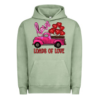 Pigment Oil Green valentine's day loads of love turck with balloons Urban Hoodie - RanaPortraitStore