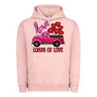 Pigment Salmon valentine's day loads of love turck with balloons Urban Hoodie - RanaPortraitStore