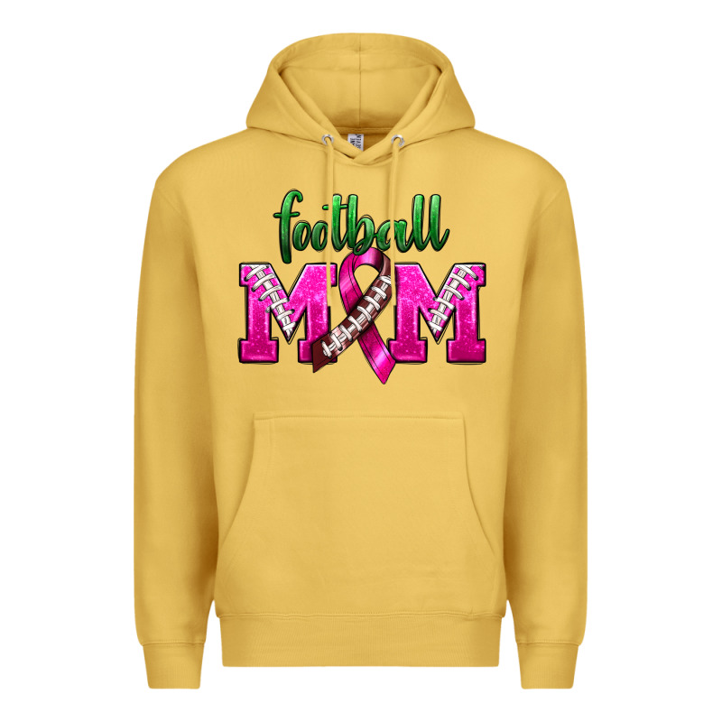 Football Mom Breast Cancer Premium Hoodie by BundleAndBundleShop | Teevron