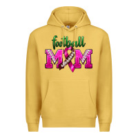 Antique Gold Football Mom Breast Cancer Premium Hoodie - BundleAndBundleShop