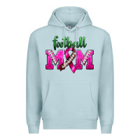 Blue Mist Football Mom Breast Cancer Premium Hoodie - BundleAndBundleShop