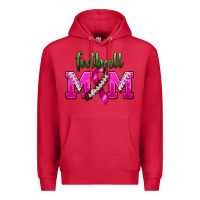 Cardinal Football Mom Breast Cancer Premium Hoodie - BundleAndBundleShop