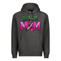 Charcoal Heather Football Mom Breast Cancer Premium Hoodie - BundleAndBundleShop