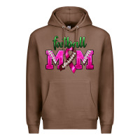 Chestnut Football Mom Breast Cancer Premium Hoodie - BundleAndBundleShop
