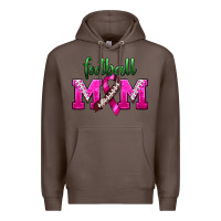 Coffee Football Mom Breast Cancer Premium Hoodie - BundleAndBundleShop