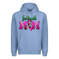 Colony Blue Football Mom Breast Cancer Premium Hoodie - BundleAndBundleShop