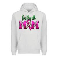 Dove Grey Football Mom Breast Cancer Premium Hoodie - BundleAndBundleShop