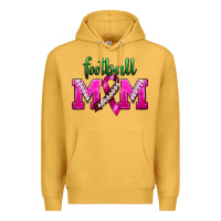 Mustard Football Mom Breast Cancer Premium Hoodie - BundleAndBundleShop
