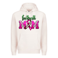 Pale Pink Football Mom Breast Cancer Premium Hoodie - BundleAndBundleShop