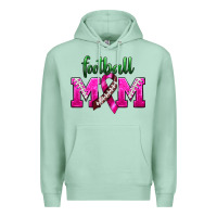 Seafoam Football Mom Breast Cancer Premium Hoodie - BundleAndBundleShop