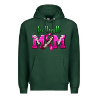 Sports Green Football Mom Breast Cancer Premium Hoodie - BundleAndBundleShop