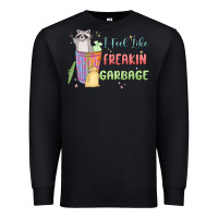 Black i feel like garbage raccoon Premium Sweatshirt - MaliasSmallBusiness