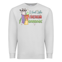 Dove Grey i feel like garbage raccoon Premium Sweatshirt - MaliasSmallBusiness