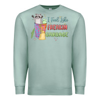 Seafoam i feel like garbage raccoon Premium Sweatshirt - MaliasSmallBusiness