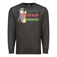 Smoke i feel like garbage raccoon Premium Sweatshirt - MaliasSmallBusiness