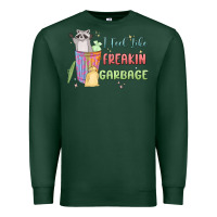 Sports Green i feel like garbage raccoon Premium Sweatshirt - MaliasSmallBusiness