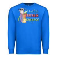True Royal i feel like garbage raccoon Premium Sweatshirt - MaliasSmallBusiness