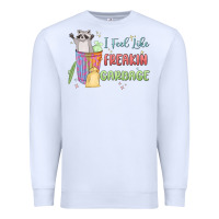 White i feel like garbage raccoon Premium Sweatshirt - MaliasSmallBusiness