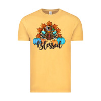 Vintage Mustard thanksgiving turkey pumpkin blessed Vintage Tee - RanaPortraitStore