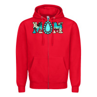 Red mom Zipper Hoodie - JahusDesignShop
