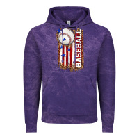 Cloud Purple baseball american flag Vintage Hoodie - texasbilliewilder