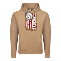 Vintage Coffee baseball american flag Vintage Hoodie - texasbilliewilder