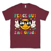 Burgundy peace out 2024 2nd grade Classic Tee - JahusDesignShop