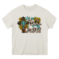 Cream let me tell you about my jesus Heavy Core Tee - RacoonDesign