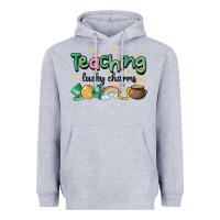 Heather Grey teaching lucky charm Heavyweight Hoodie - MaliasSmallBusiness