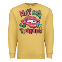 Antique Gold hot girls go to therapy Premium Sweatshirt - MaliasSmallBusiness