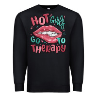 Black hot girls go to therapy Premium Sweatshirt - MaliasSmallBusiness