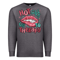 Charcoal Heather hot girls go to therapy Premium Sweatshirt - MaliasSmallBusiness