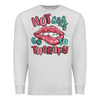 Dove Grey hot girls go to therapy Premium Sweatshirt - MaliasSmallBusiness
