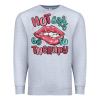 Heather Grey hot girls go to therapy Premium Sweatshirt - MaliasSmallBusiness