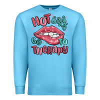Ocean Blue hot girls go to therapy Premium Sweatshirt - MaliasSmallBusiness