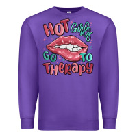 Purple hot girls go to therapy Premium Sweatshirt - MaliasSmallBusiness