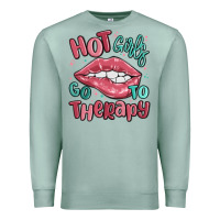 Seafoam hot girls go to therapy Premium Sweatshirt - MaliasSmallBusiness
