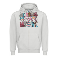 Dove Grey nursing is a work of heart Zipper Hoodie - BundleAndBundleShop