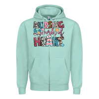 Seafoam nursing is a work of heart Zipper Hoodie - BundleAndBundleShop