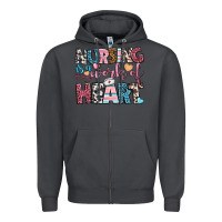 Smoke nursing is a work of heart Zipper Hoodie - BundleAndBundleShop