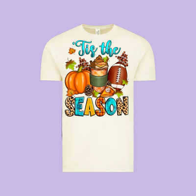 'tis The Season American  Football Vintage Tee Designed By Zillion Design Studio