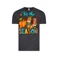 Vintage Black 'tis the season american  football Vintage Tee - Zillion Design Studio