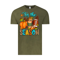 Vintage Olive 'tis the season american  football Vintage Tee - Zillion Design Studio