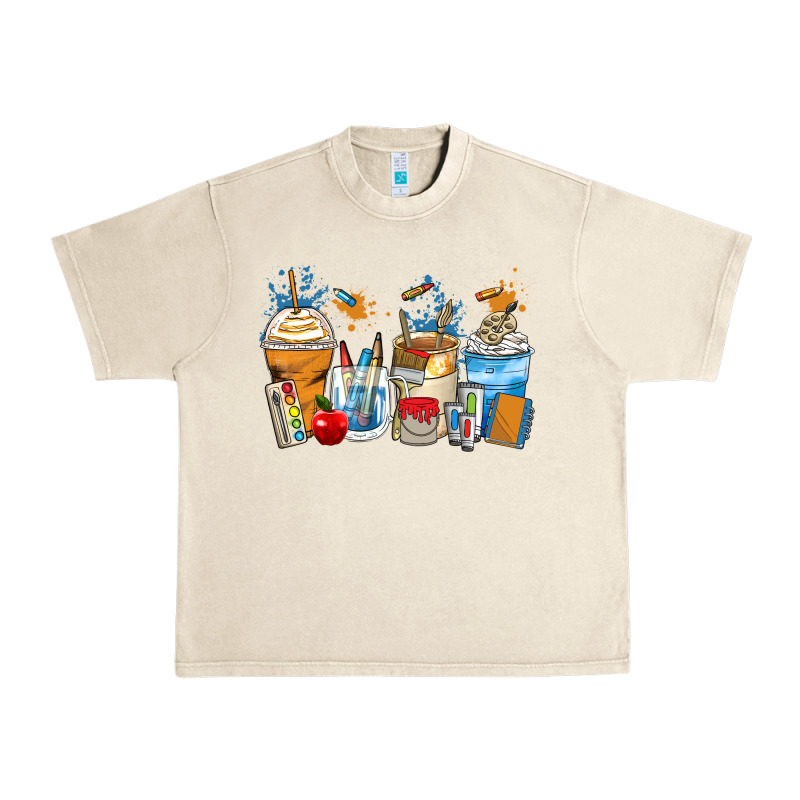 Art Teacher Coffee Cups Urban Heavy Tee by Zillion Design Studio | Teevron