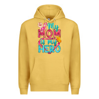 Antique Gold My Mom Is My Hero Breast Cancer Premium Hoodie - BundleAndBundleShop