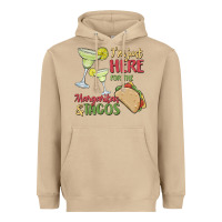 Mushroom i'm here for the margaritas and tacos Heavyweight Hoodie - MaliasSmallBusiness