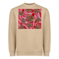 Mushroom valentine's day hearts bow and arrow Heavyweight Sweatshirt - RanaPortraitStore